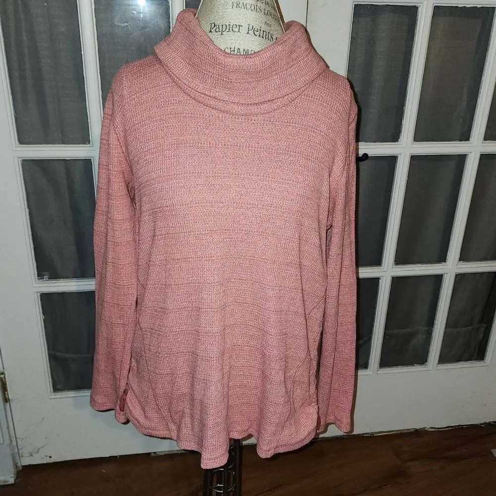 J‎ Jill Womens Pink Cowl Neck Sweater Medium